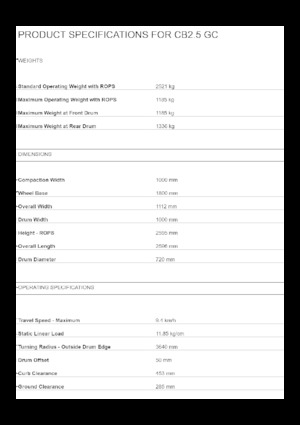 Tandem vibrohengerek Caterpillar CB2.5 GC