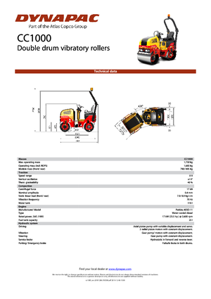 Tandem vibrohengerek Dynapac CC 1000