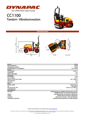 Tandem vibrohengerek Dynapac CC 1100