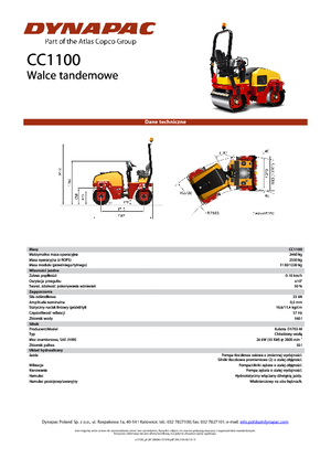 Tandem vibrohengerek Dynapac CC 1100