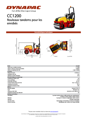 Tandem vibrohengerek Dynapac CC 1200