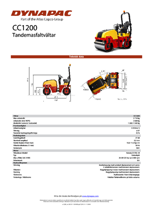 Tandem vibrohengerek Dynapac CC 1200