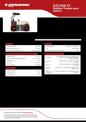 Tandem vibrohengerek Dynapac CC 1400 VI