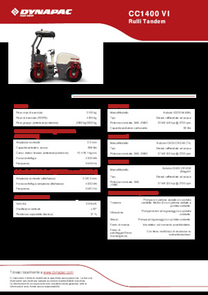 Tandem vibrohengerek Dynapac CC 1400 VI