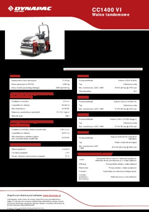 Tandem vibrohengerek Dynapac CC 1400 VI