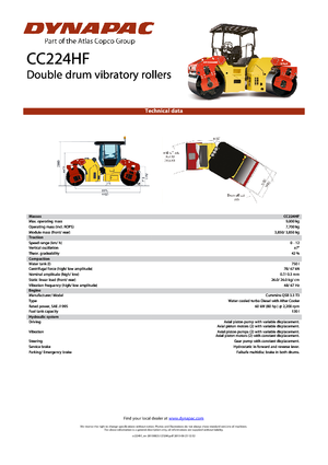 Tandem vibrohengerek Dynapac CC 224 HF
