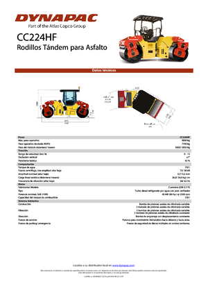 Tandem vibrohengerek Dynapac CC 224 HF