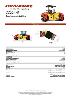 Tandem vibrohengerek Dynapac CC 224 HF