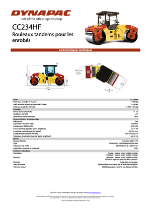 Tandem vibrohengerek Dynapac CC 234 HF