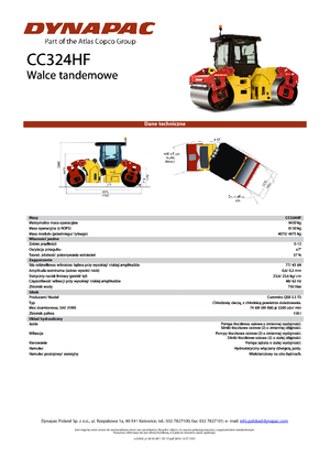 Tandem vibrohengerek Dynapac CC 324 HF