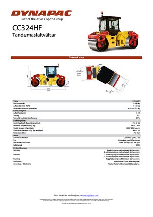 Tandem vibrohengerek Dynapac CC 324 HF