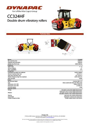 Tandem vibrohengerek Dynapac CC 324 HF
