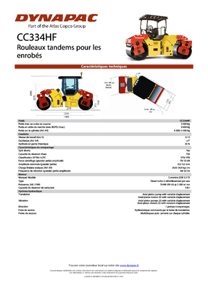 Tandem vibrohengerek Dynapac CC 334 HF