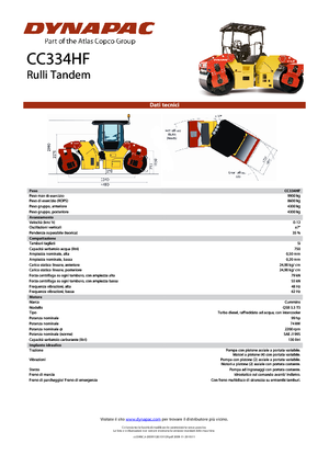 Tandem vibrohengerek Dynapac CC 334 HF
