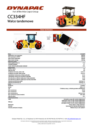 Tandem vibrohengerek Dynapac CC 334 HF