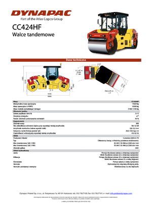 Tandem vibrohengerek Dynapac CC 424 HF