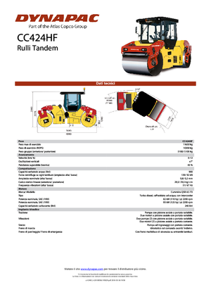 Tandem vibrohengerek Dynapac CC 424 HF