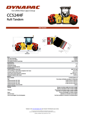 Tandem vibrohengerek Dynapac CC 524 HF