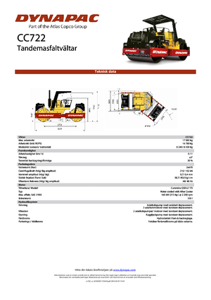 Tandem vibrohengerek Dynapac CC 722