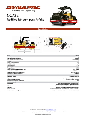 Tandem vibrohengerek Dynapac CC 722