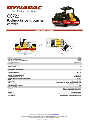 Tandem vibrohengerek Dynapac CC 722