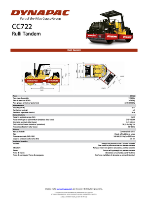 Tandem vibrohengerek Dynapac CC 722