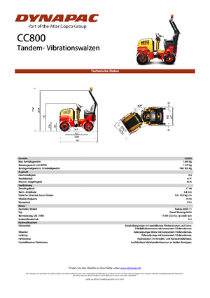 Tandem vibrohengerek Dynapac CC 800