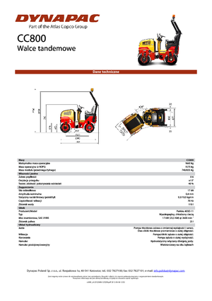 Tandem vibrohengerek Dynapac CC 800