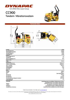 Tandem vibrohengerek Dynapac CC 900