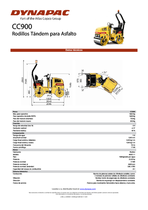 Tandem vibrohengerek Dynapac CC 900