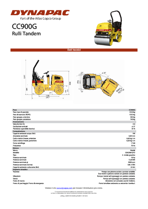 Tandem vibrohengerek Dynapac CC 900 G