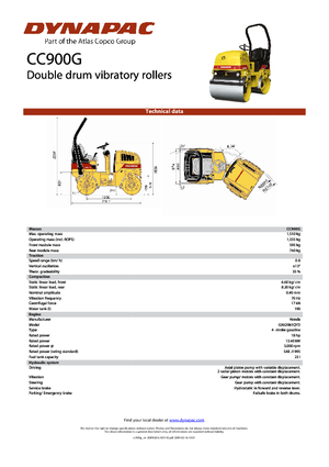 Tandem vibrohengerek Dynapac CC 900 G