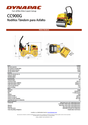 Tandem vibrohengerek Dynapac CC 900 G