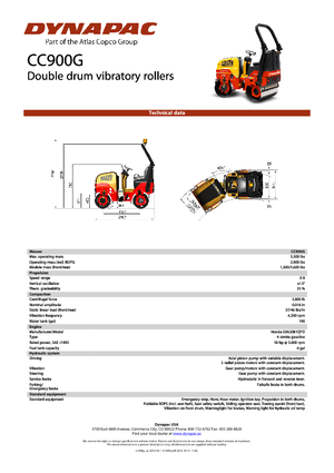 Tandem vibrohengerek Dynapac CC 900 G