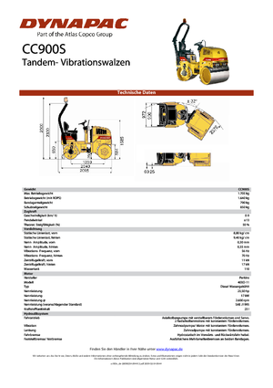 Tandem vibrohengerek Dynapac CC 900 S