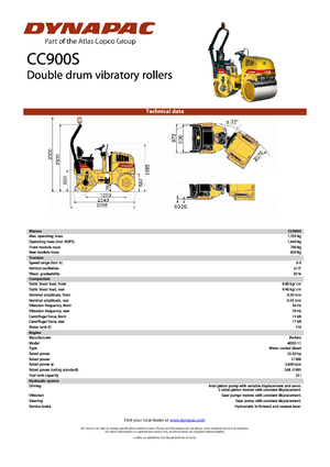 Tandem vibrohengerek Dynapac CC 900 S