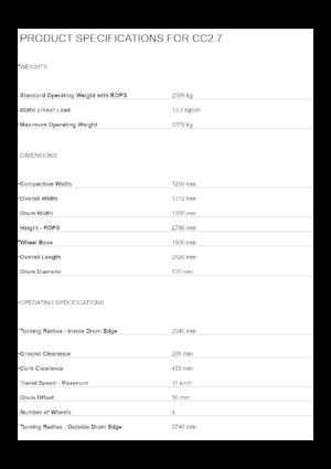 Tandem vibrohengerek Caterpillar CC2.7
