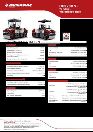 Tandem vibrohengerek Dynapac CC2200 VI