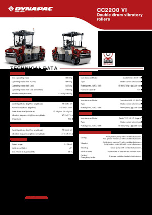 Tandem vibrohengerek Dynapac CC2200 VI