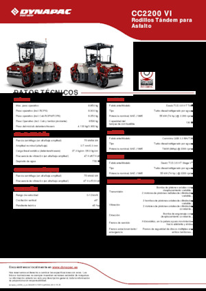 Tandem vibrohengerek Dynapac CC2200 VI