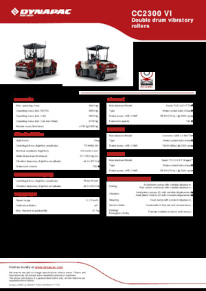 Tandem vibrohengerek Dynapac CC2300 VI