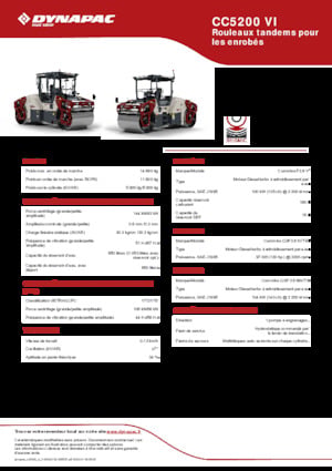 Tandem vibrohengerek Dynapac CC5200 VI