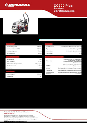 Tandem vibrohengerek Dynapac CC900 Plus