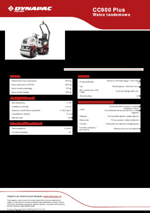 Tandem vibrohengerek Dynapac CC900 Plus