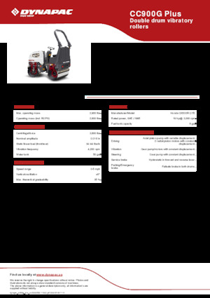 Tandem vibrohengerek Dynapac CC900G Plus