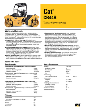 Tandem vibrohengerek Caterpillar CD44B