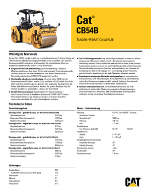 Tandem vibrohengerek Caterpillar CD54B