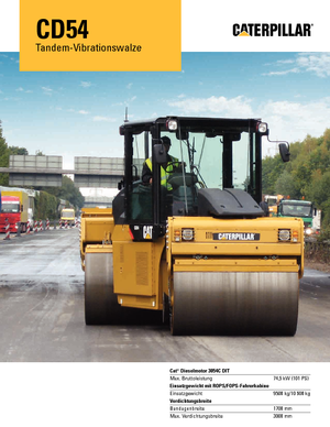 Tandem vibrohengerek Caterpillar CD 54