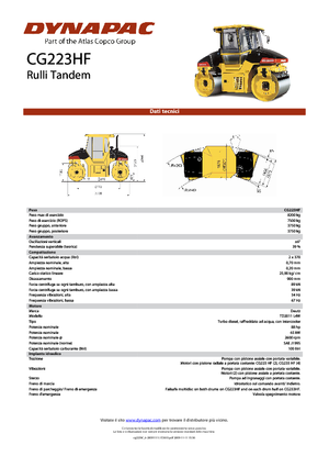 Tandem vibrohengerek Dynapac CG 223 HF