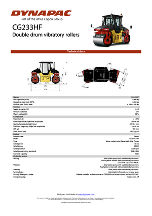 Tandem vibrohengerek Dynapac CG 233 HF